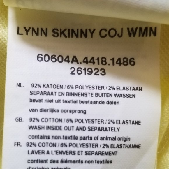 G-Star Raw Denim Lynn Skinny Color Women's Jeans - Bleach Yellow - Picture 11 of 12